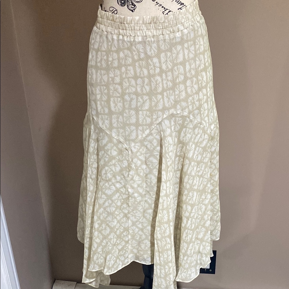 Michael Kors Cream Patterned Women's Skirt XS